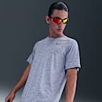 ★Nike★ Stride Dry Fit ADV Short Sleeve Running Top M Brigh Nike Men's Stride Dri-FIT ADV Short-Sleeve Top - Purple | Run4It